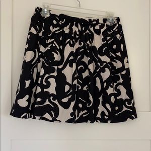 Jcrew black and white mini skirt size 2